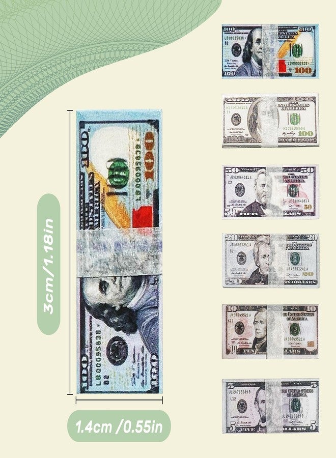 LUFEEMGA 600PCS 1:12 Miniature Dollar Bills Set, Old Tiny Mixed Denominations Money for Mini House, New - Image 2